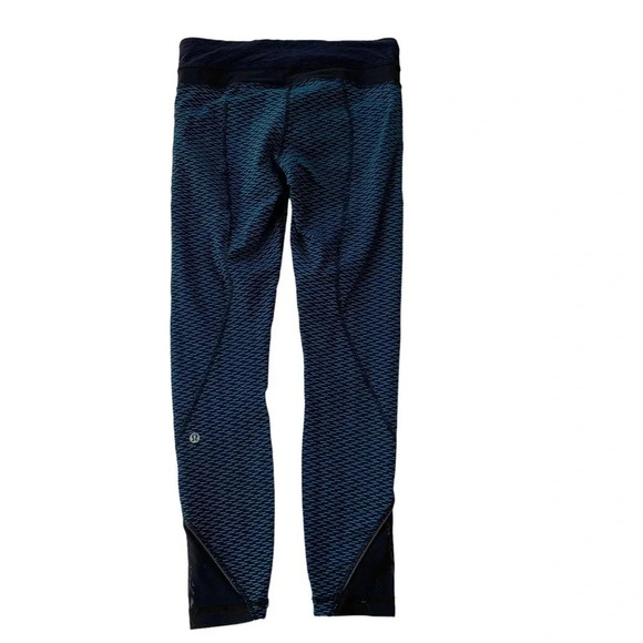 Lululemon Inspire Tight Score Jacquard Black Indian Ocean Black Size 6 - Picture 7 of 15